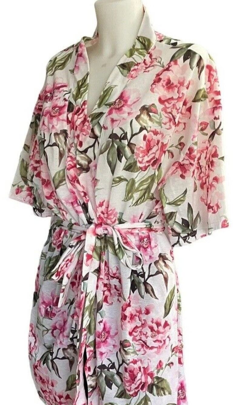 Show Me Your Mumu Pink Floral Robe OS Romantic Cottagecore Coastal Bridal